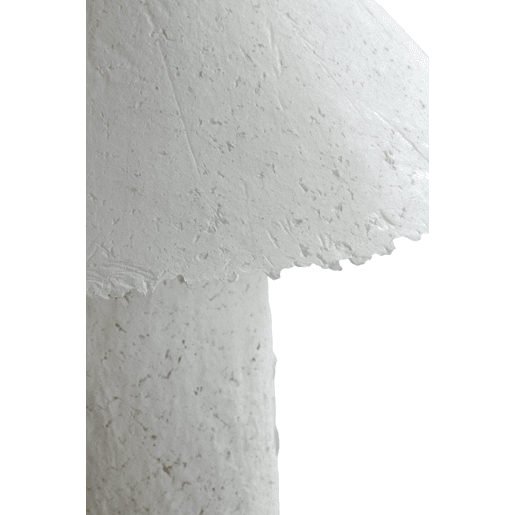 Candeeiro de mesa com base e abajur em papel maché