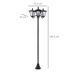 Farolas Solares Plástico, Acero Inoxidable Outsunny Farolas Solares Plástico, Acero Inoxidable Outsunny Negro