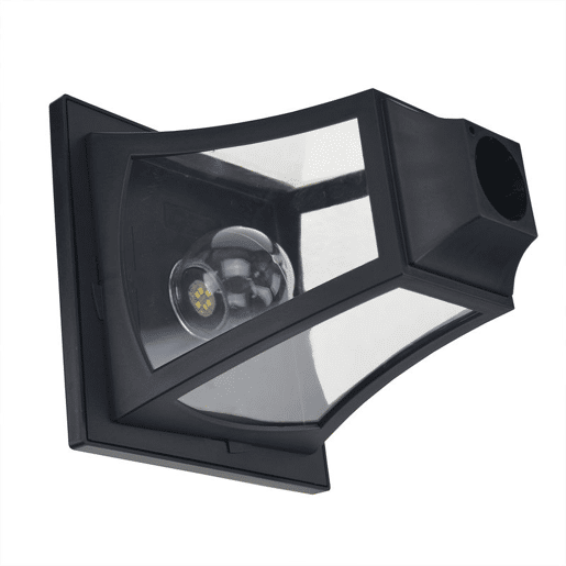 Outsunny Conjunto de 2 Candeeiros Solares de Jardim com 3 Luzes LED Impermeáveis IP44 Sensor de Noite Candeeiros de Exterior para Terraço Pátio Aço Inoxidável 51,5x47x182,5cm Preto