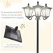 Farolas Solares Plástico, Acero Inoxidable Outsunny Farolas Solares Plástico, Acero Inoxidable Outsunny Negro