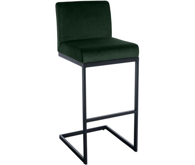 Taburete hopewell de terciopelo verde 53x43x104 cm