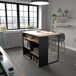 Isla Cocina Buh Mueble Auxiliar Jackson Isla Cocina Buh Mueble Auxiliar Jackson Negro/ Madera