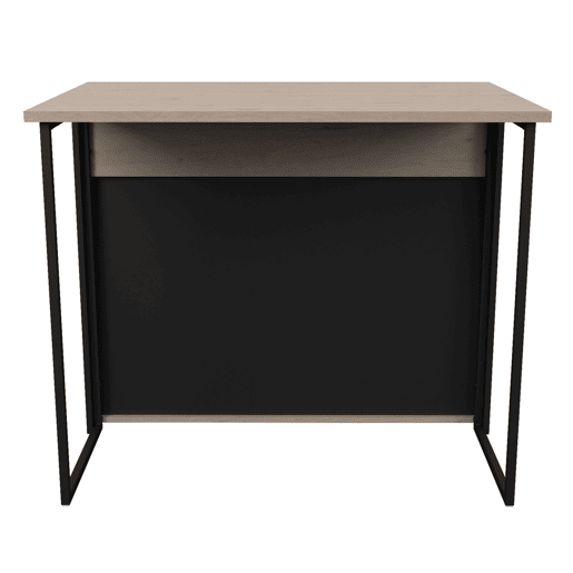 Móvel auxiliar para ilha de cozinha Buh Preto e Carvalho Jackson 109x90x80 cm