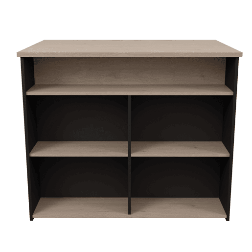 Móvel auxiliar para ilha de cozinha Buh Preto e Carvalho Jackson 109x90x80 cm