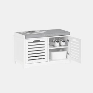 Banco para sapatos com 2 portas FSR23-II-W SoBuy PT