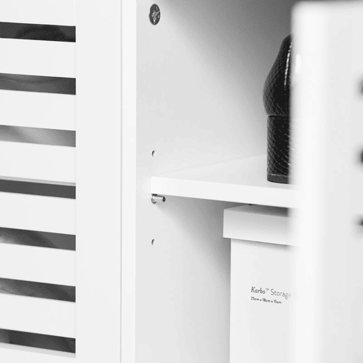 Banco para sapatos com 2 portas FSR23-II-W SoBuy PT