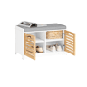 Banco para sapatos com 2 portas FSR23-II-WN SoBuy PT