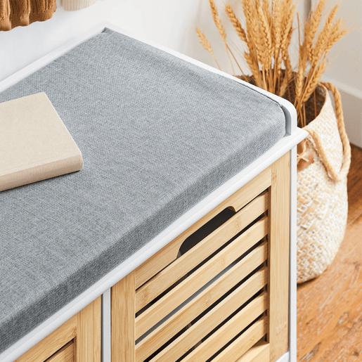Banco para sapatos com 2 portas FSR23-II-WN SoBuy PT