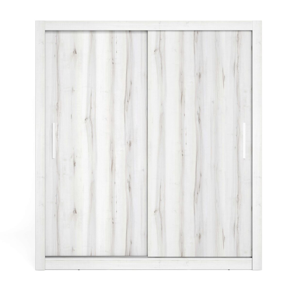 Mueble armario para habitación dormitorio sava estilo contemporáneo en color blanco albo con 2 puertas correderas 182x201 cm