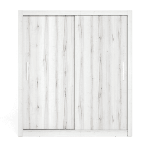Guarda-roupa Sava para quarto estilo contemporâneo em branco Albo com 2 portas de correr 182x201 cm Guarda-roupa Sava para quarto estilo contemporâneo em branco Albo com 2 portas de correr 182x201 cm