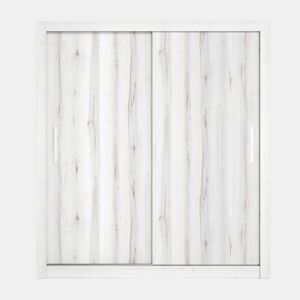 Guarda-roupa Sava para quarto estilo contemporâneo em branco Albo com 2 portas de correr 182x201 cm