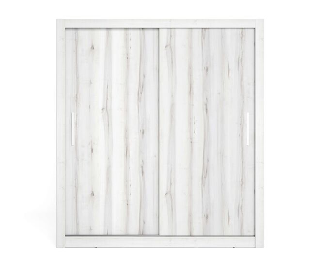Mueble armario para habitación dormitorio sava estilo contemporáneo en color blanco albo con 2 puertas correderas 182x201 cm