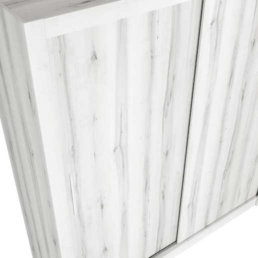 Guarda-roupa Sava para quarto estilo contemporâneo em branco Albo com 2 portas de correr 182x201 cm Guarda-roupa Sava para quarto estilo contemporâneo em branco Albo com 2 portas de correr 182x201 cm