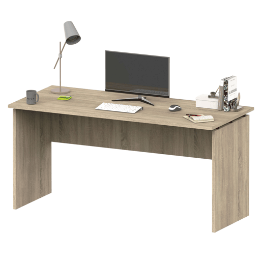 Mesa de escritório moderna Rivoli em carvalho cambriano 155 cm Mesa de escritório moderna Rivoli em carvalho cambriano 155 cm