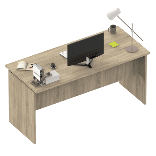 Mesa de escritório moderna Rivoli em carvalho cambriano 155 cm Mesa de escritório moderna Rivoli em carvalho cambriano 155 cm
