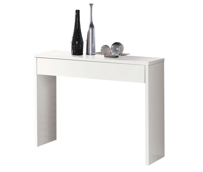 Mueble Entradilla Lupe Recibidor con Almacenaje Grande Cajón Y 4 Espejos Color Blanco 101 cm De Entrada Moderna