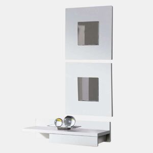 Móveis de corredor Cajun com 2 espelhos brancos de 70 cm