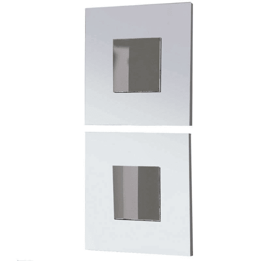 Móveis de corredor Cajun com 2 espelhos brancos de 70 cm