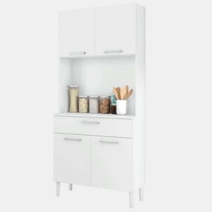 Aparador de Cozinha 4 Portas 1C Branco 80x180 cm