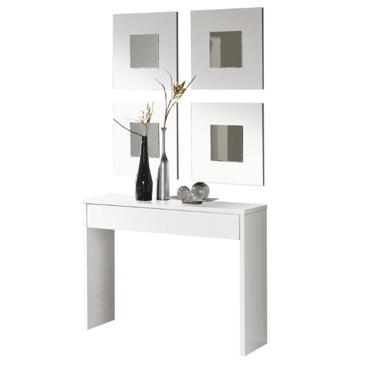 Móveis para Hall de Entrada Lupe Modern Style em Branco 101x76x30 cm