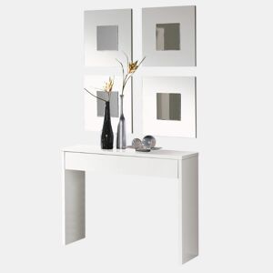 Móveis para Hall de Entrada Lupe Modern Style em Branco 101x76x30 cm