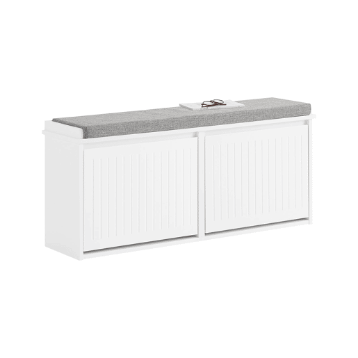 Banco para sapatos com 2 abas FSR98-XL-W SoBuy PT