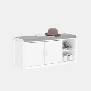 Banco para sapatos com 2 portas FSR168-W SoBuy PT