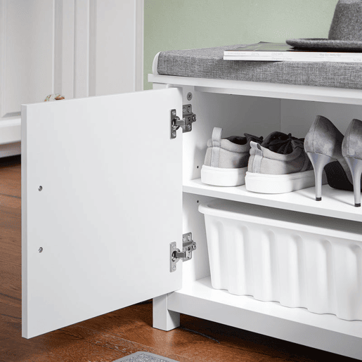 Banco para sapatos com 2 portas FSR168-W SoBuy PT