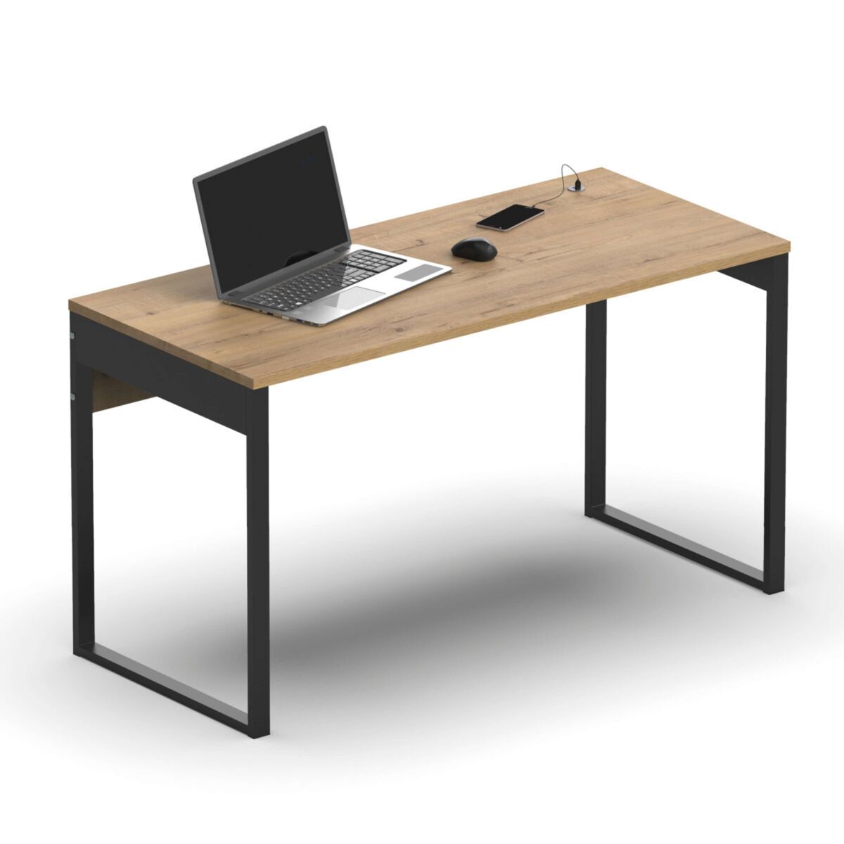 Pack de despacho gold en color roble gold (escritorio + 2 vitrinas + aparador)