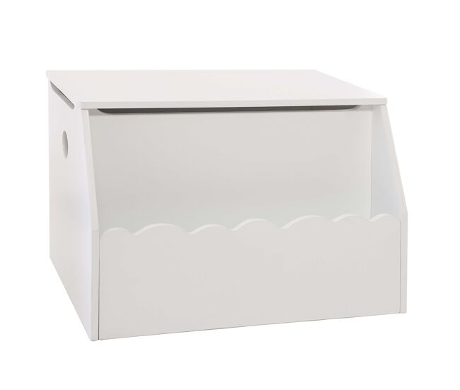 Baúl biblioteca infantil 1 cajón, almacenamiento melamina, 57.8 cm, blanco