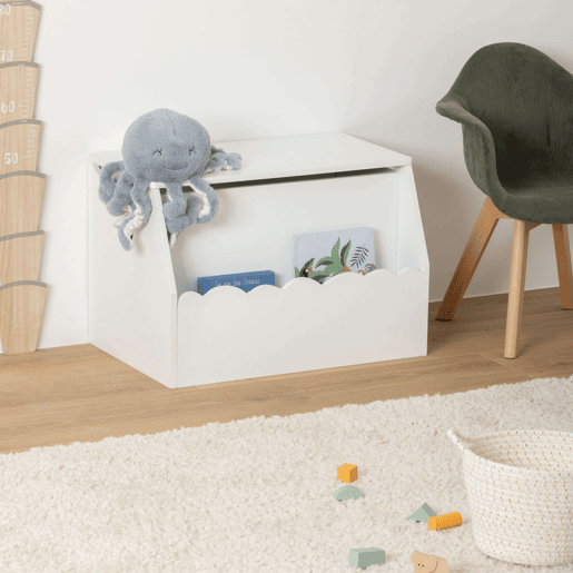 Biblioteca Baú Infantil 1 Gaveta com Espaço de Armazenamento Melamina 57,8 cm Branco Biblioteca Baú Infantil 1 Gaveta com Espaço de Armazenamento Melamina 57,8 cm Branco