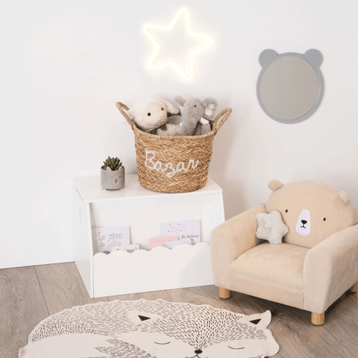 Biblioteca Baú Infantil 1 Gaveta com Espaço de Armazenamento Melamina 57,8 cm Branco Biblioteca Baú Infantil 1 Gaveta com Espaço de Armazenamento Melamina 57,8 cm Branco