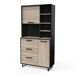 Buffet alto de cocina Roma y mate Buffet alto de cocina Roma y mate Negro/ Madera