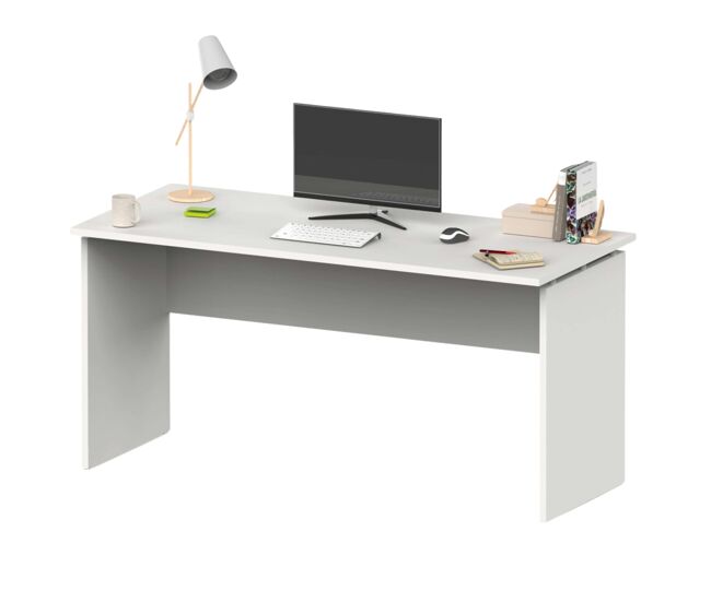 Mesa escritorio rivoli moderno color blanco mate 155 cm