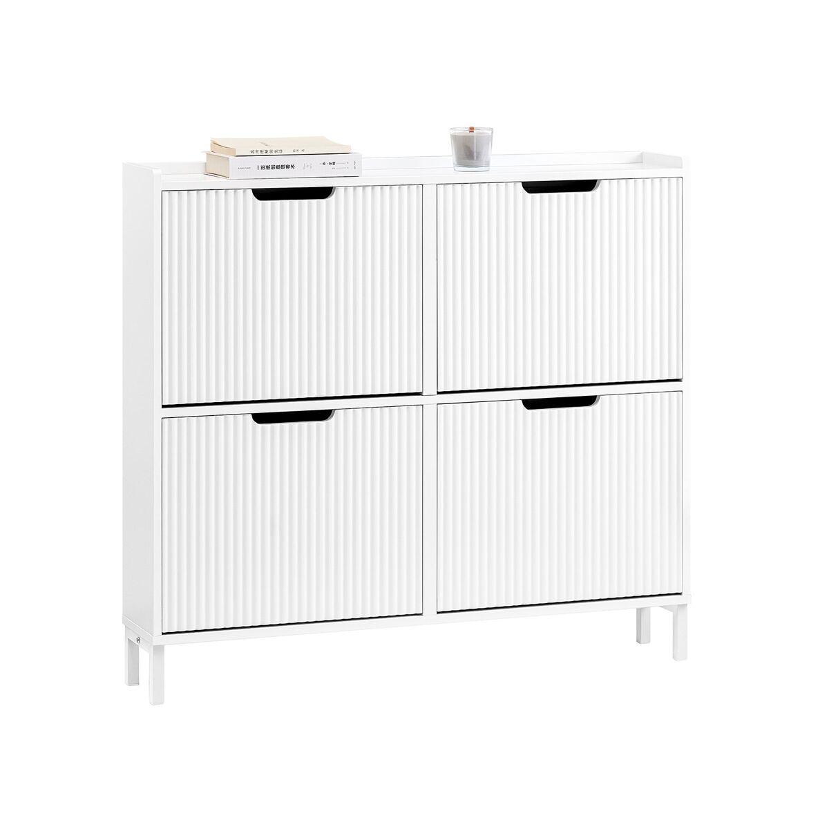 Zapatero estrecho con 4 solapas organizador fsr177-l-w sobuy es