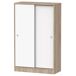 Armario Multiusos Bajo 2 Puertas Correderas Armario Multiusos Bajo 2 Puertas Correderas Blanco/ Madera
