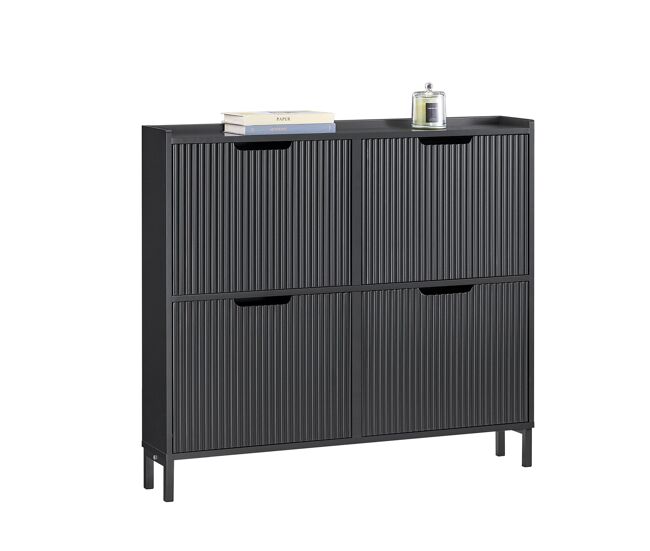 Zapatero estrecho con 4 solapas organizador fsr177-l-sch sobuy es