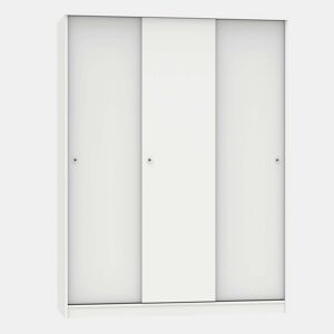 Grande guarda-roupa tibetano com 3 portas de correr em carvalho cambriano, branco fosco ou carvalho e branco 150x200 cm