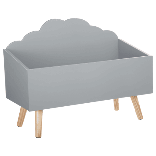 Cloud Douceur Melamina Caixa de armazenamento infantil cinza e carvalho 58 cm Cloud Douceur Melamina Caixa de armazenamento infantil cinza e carvalho 58 cm