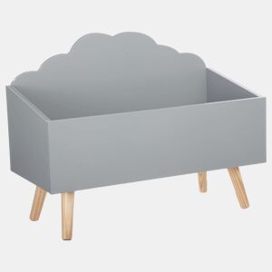 Cloud Douceur Melamina Caixa de armazenamento infantil cinza e carvalho 58 cm