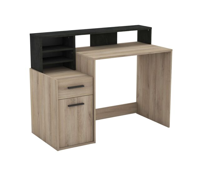 Mesa escritorio ordenador color roble 126 cm