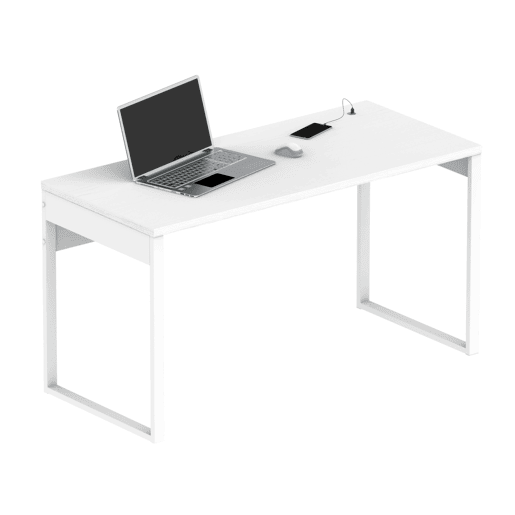 Mesa Nexus, aglomerado de partículas de alta densidade e melamina, branco Atlas, 76 x 135 x 60 cm Mesa Nexus, aglomerado de partículas de alta densidade e melamina, branco Atlas, 76 x 135 x 60 cm