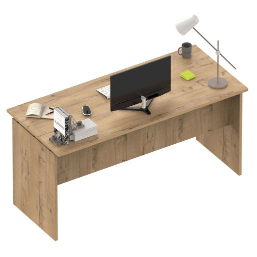 Mesa de escritório moderna Rivoli cor carvalho dourado 155 cm