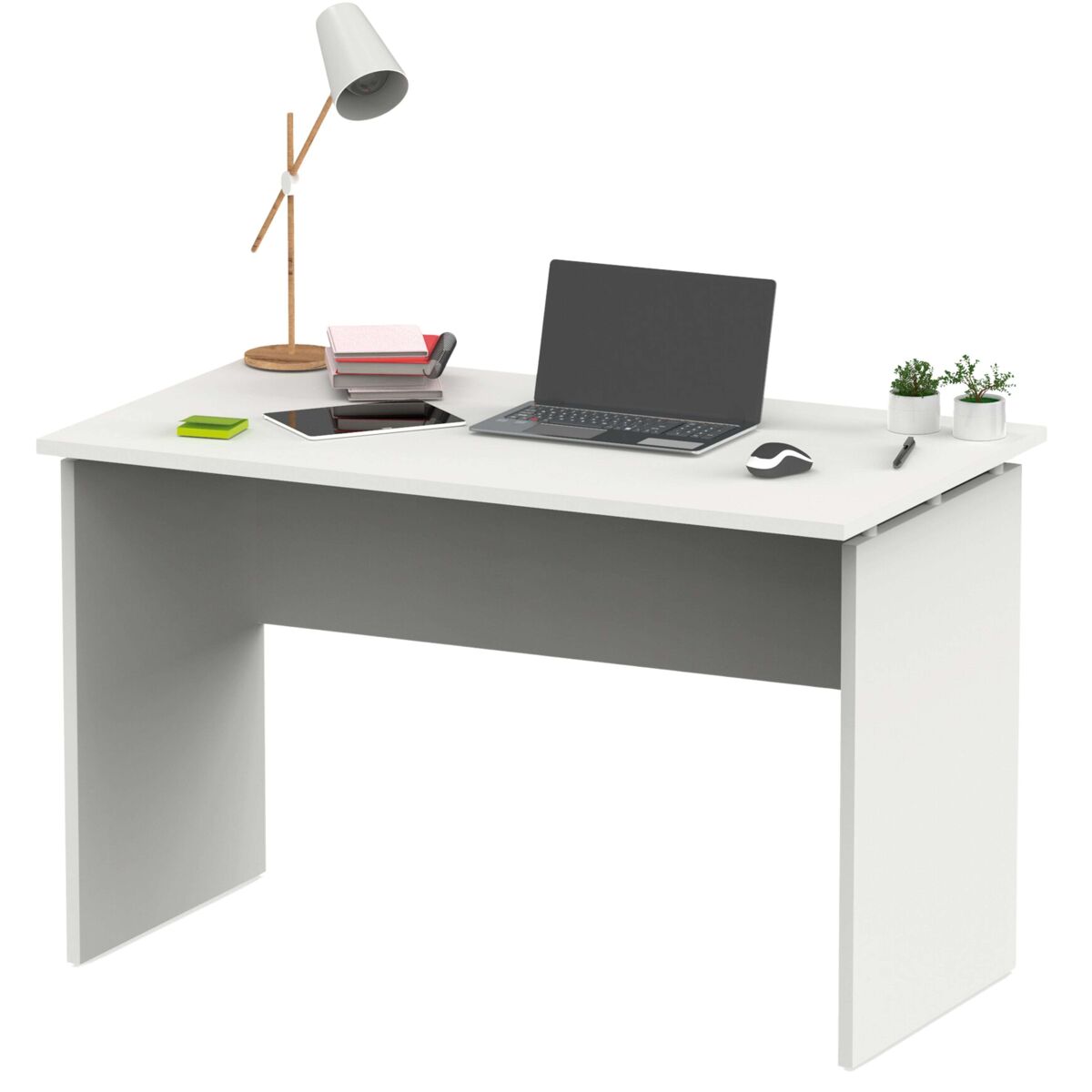 Mesa escritorio teide moderno color blanco mate 120cm