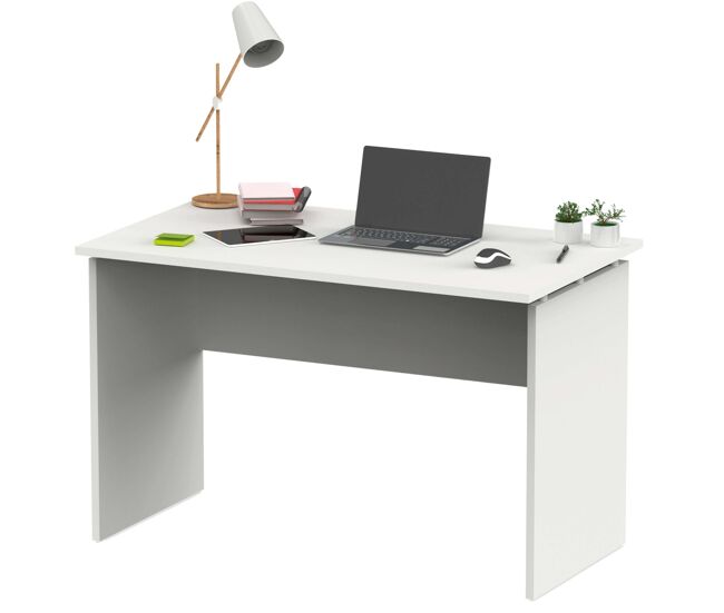 Mesa escritorio teide moderno color blanco mate 120cm