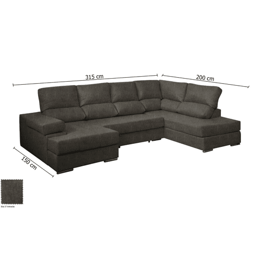 Mega Sofá Cama Chaise Longue Canto Itália Mega Sofá Cama Chaise Longue Canto Itália