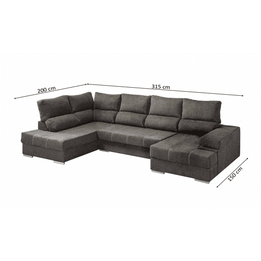 Mega Sofá Cama Chaise Longue Canto Itália Mega Sofá Cama Chaise Longue Canto Itália