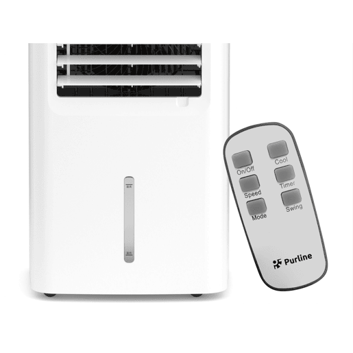 Aparelho de ar condicionado evaporativo com 3 velocidades e um caudal de 1500 m3h.