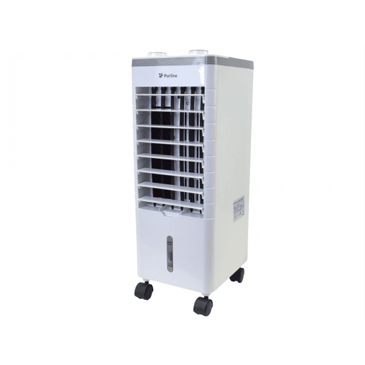 Arrefecedor evaporativo compacto com persianas dobráveis Design compacto. 60W. Caudal: 350m3h. Arrefecedor evaporativo compacto com persianas dobráveis Design compacto. 60W. Caudal: 350m3h.