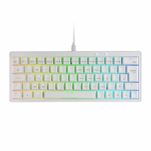 Teclado Gaming Mars Gaming MKMINIPROWYES Branco Qwerty US